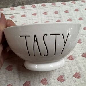 Rae Dunn White 'Tasty' Bowl